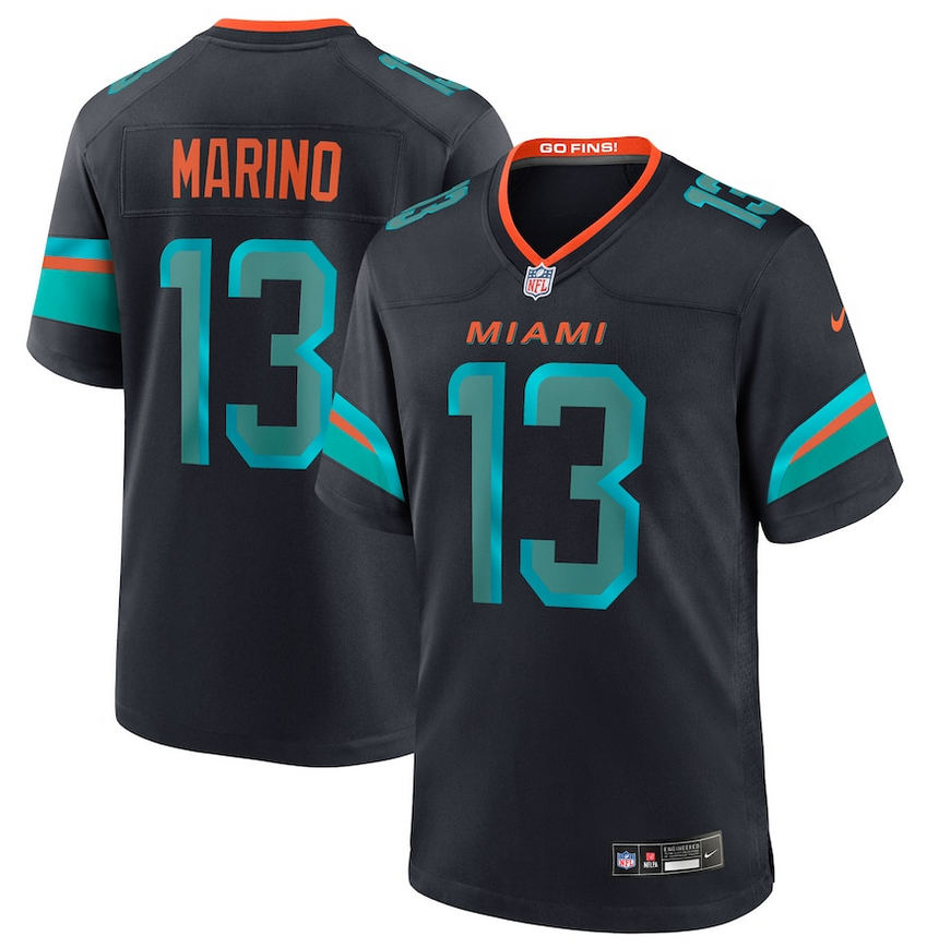 Men Miami Dolphins 13 Marino Nike 2025 Blue Limited Nike NFL Jersey
